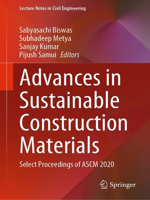 cover image of Advances in Sustainable Construction Materials